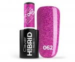 Lakier hybrydowy brokatowy, glitter H!BRID – 062 – Joyfull Pink