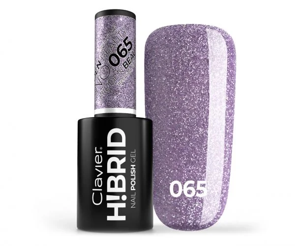 Lakier hybrydowy brokatowy, glitter H!BRID – 065 – Hidden Beauty