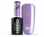 Lakier hybrydowy brokatowy, glitter H!BRID – 067 – Purple Tiara